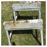 Metal fold up saw horses
