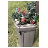 outdoor Christmas decoration/trashcan