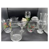 Cardinal glass vases /pitche
