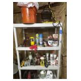 Cleaners, bucket light contents the shelf only