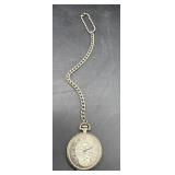 Elgin pocket watch no glass front non working