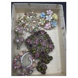 Costume brooches/earrings