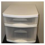 Two drawer plastic cabinet
