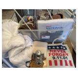 Travel, iron barn, lantern, large tote,