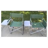 Two outdoor fold up chairs/tables