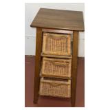 Wouldn't stand with drawers, wicker