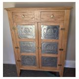 Oak pie safe 39.5' w 54.5' tall