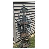 Outdoor iron plant stand
