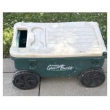Plastic lawn buddy roll around