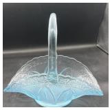 Blue glass basket