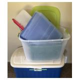 Large amount of plastic tubs/totes