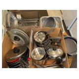 Huge amount of pots and pans and baking dishes