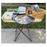 Small fold up plastic table lights, horseshoe