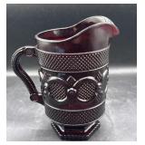 Avon Ruby red Cape cod  large pitcher 8.5