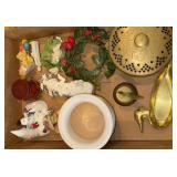 Brass bowl apple bell Holiday items
