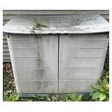 Large outdoor Rubbermaid storage container with