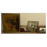 4 vintage decorative pictures