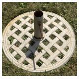 Iron patio holder base