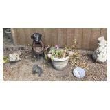 Outdoor dog concrete figurine/snowman