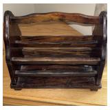Wooden magazine rack