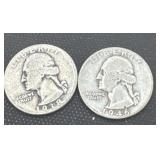 1938/1946 silver Washington quarters