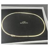 10 KT yellow& white gold 18ï¿½ omega Necklace  19.7
