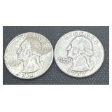 1957/1961 Washington silver quarters
