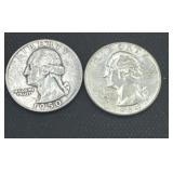 1950/1964 Washington silver quarters