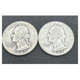 1942/1943 silver Washington quarters