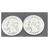 1940/1945 silver Washington quarters