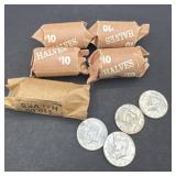 $50 in rolled Kennedy half dollars