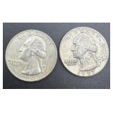 1957/1964 Washington silver quarters