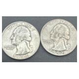 1952/1954 Washington silver quarters