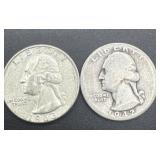 1942/1963 Washington silver quarters