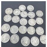 Large amount of vintage buffalo nickels