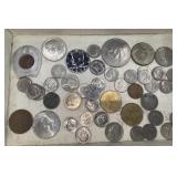 Large amount of American coins/foreign/tokens