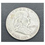 1952 silver Franklin half dollar