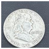 1952 silver Franklin half dollar