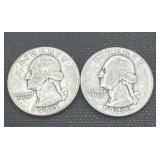 1943/1948 silver Washington quarters