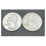 1945/1960 silver Washington quarters