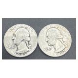 1941/1952 Washington silver quarters