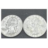 1949/1964 silver Washington quarters
