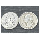 1942/1944 silver Washington quarters