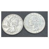 1962/1963 silver Washington quarters