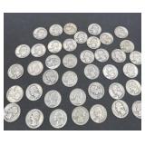 40 Silver Washington quarters