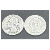 1943/1964 silver Washington quarters