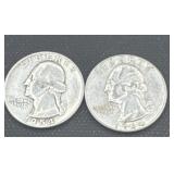 1954/1964 silver Washington quarters