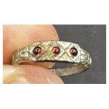 Ruby stone baby ring