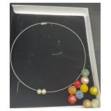 14 KT White Gold 18.5' wire necklace with