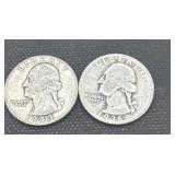 1936/1943 silver Washington quarters